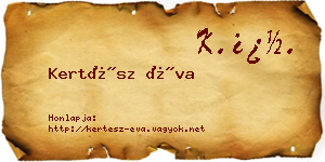 Kertész Éva névjegykártya